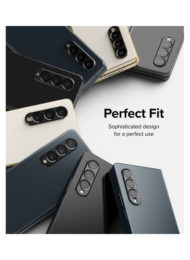 Ringke Camera Styling Aluminium Frame Camera Lens Protector Tough Protective Phone Cover Sticker For Samsung Galaxy Z Fold 4 Black  - Image 3