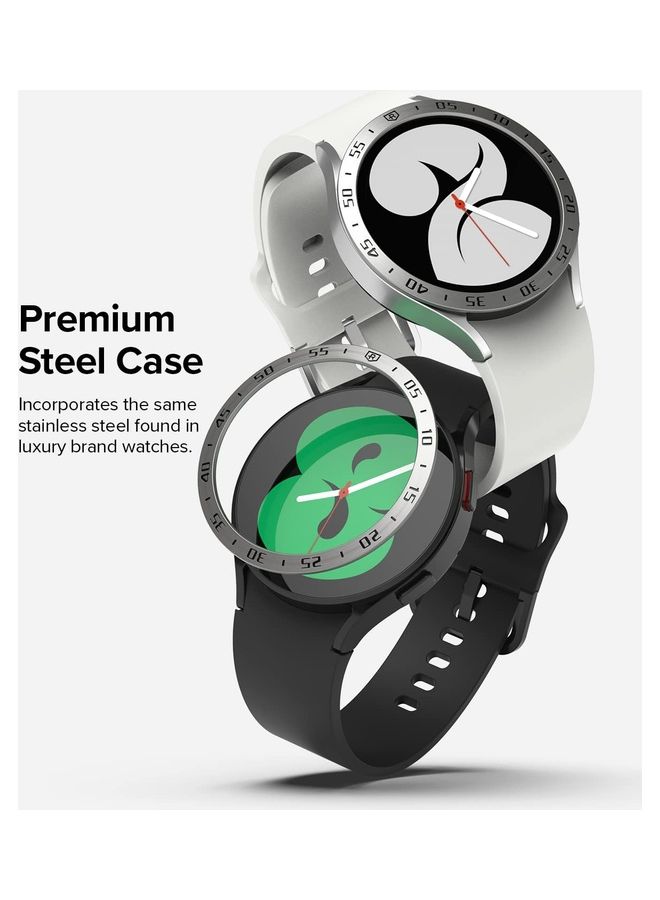 Ringke Bezel Styling Adhesive Frame Ring Cover Anti Scratch Stainless Steel Case Accessory For Galaxy Watch 5/4 40mm Clear  - Image 3