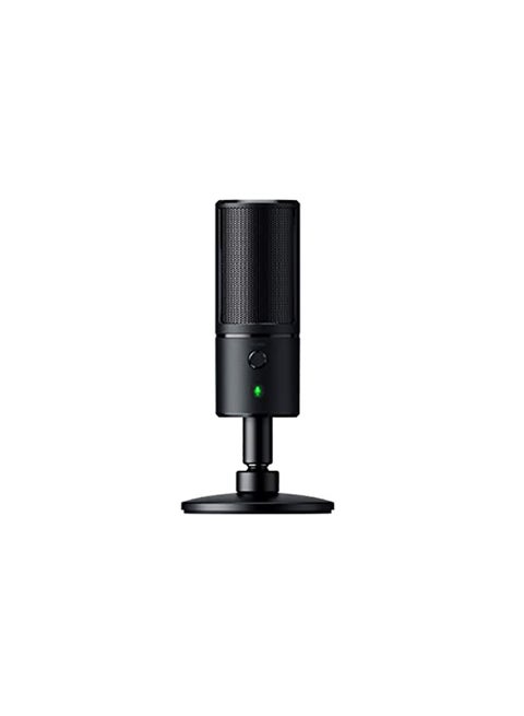 Seiren Emote Streaming Microphone 8-bit Emoticon LED Display - Stream Reactive Emoticon - Hypercardioid Condenser Mic - Built-in Shock Mount - Interchangeable Gooseneck - Matte Black