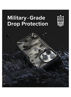 Ringke Fusion -X Design Case Hard Back Heavy Duty Shockproof Advanced Protective TPU Bumper Phone Cover For iPhone 14 Pro Max Camo Black  - Image 5