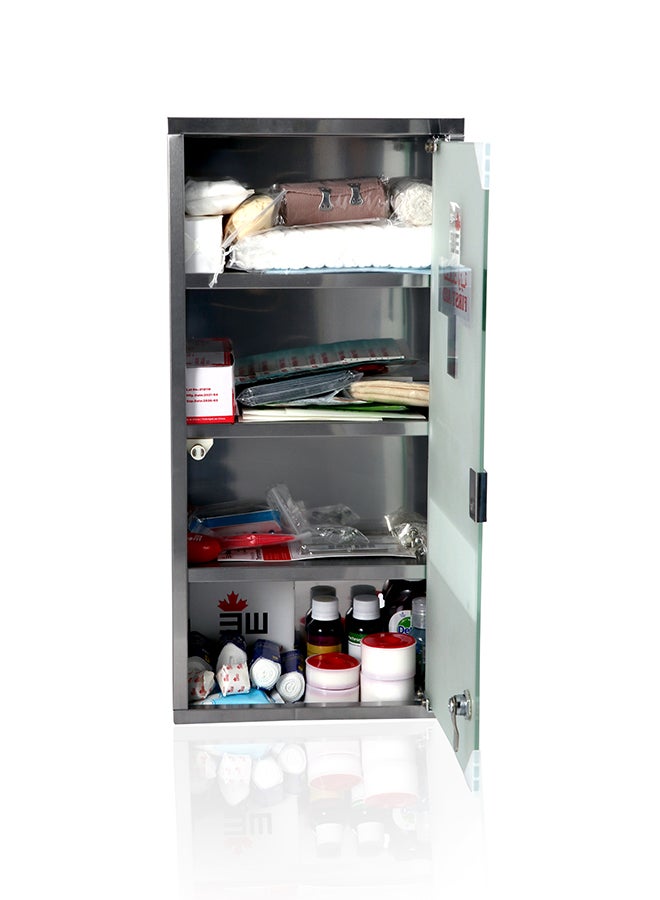 3W Healthcare First Aid Cabinet Stainless Steel Large  - Image 2