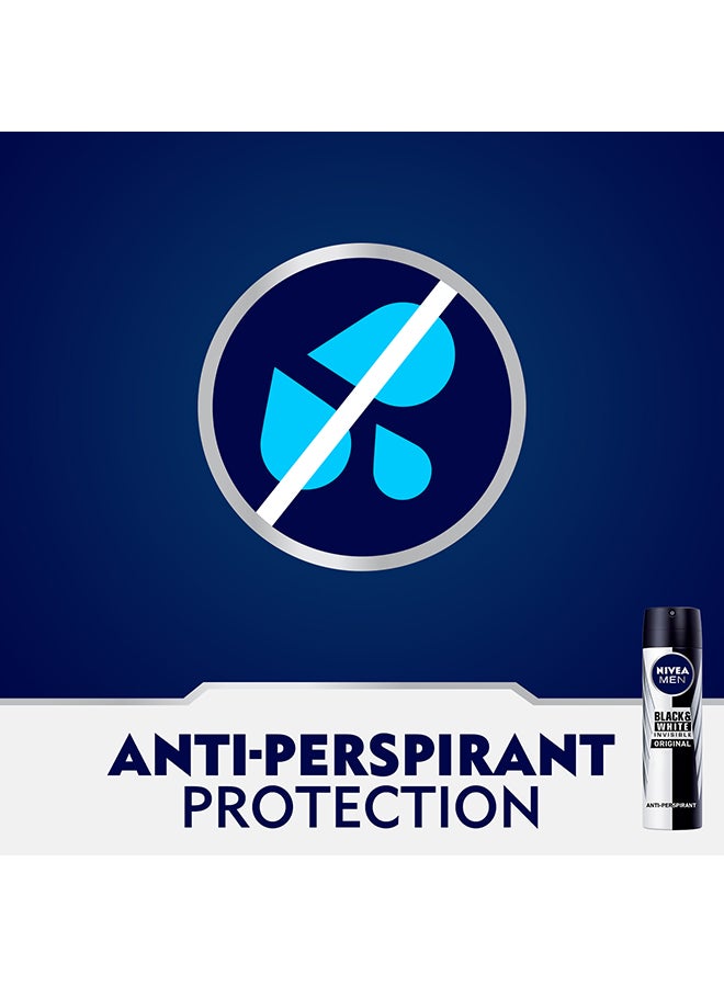نيفيا مزيل العرق الأصلي غير المرئي بلاك آند وايت للرجال، 150 مل، عبوة من 3 قطع - Image 5