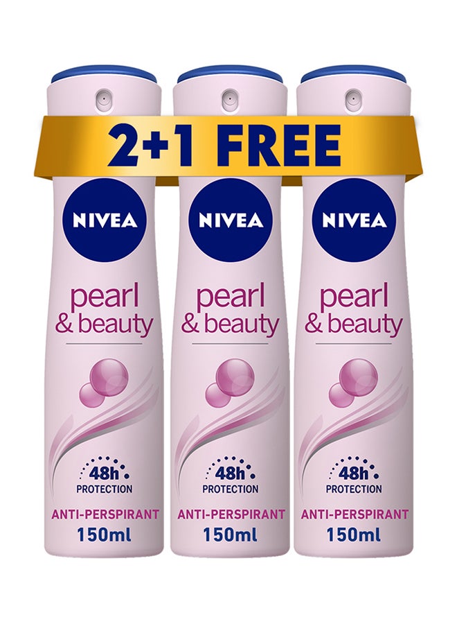 Pearl And Beauty Deodorant 150ml Pack of 3 3x150ml - v1665060547/N38899574A_1