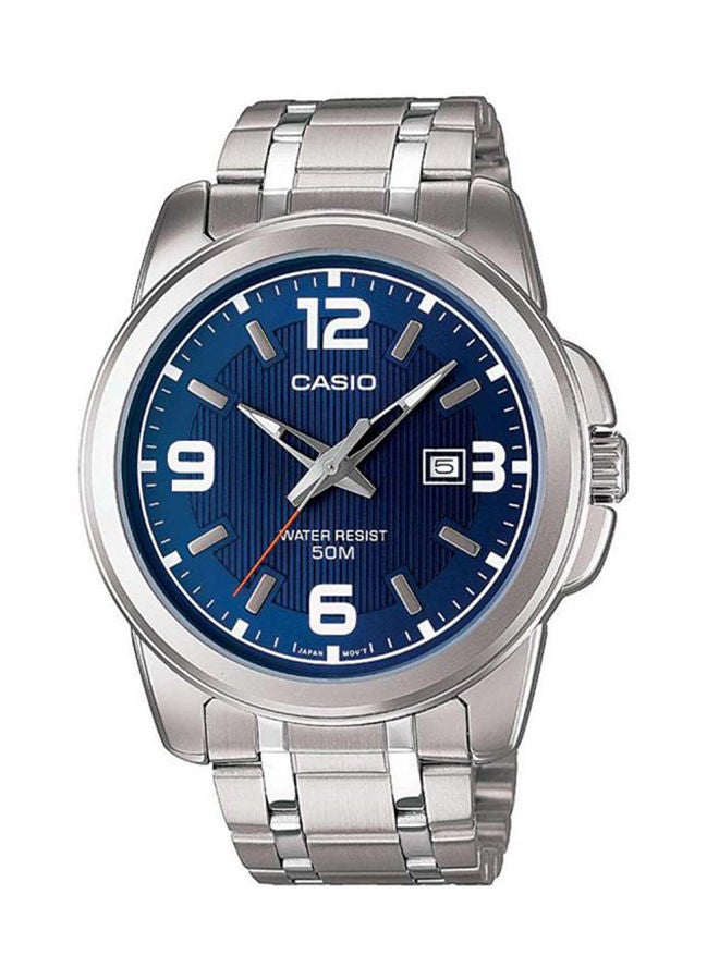 CASIO Men's Stainless Steel Analog Watch MTP-1314D-2A - 38 mm - Silver - Image 1