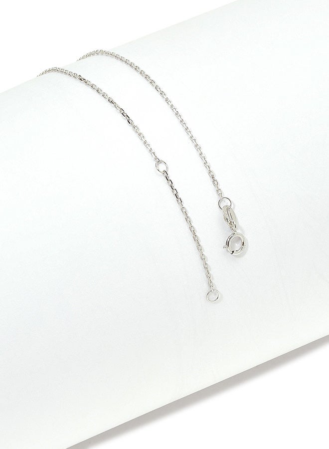 Capri Gold 18 Karat White Gold Malachite Single Stone Necklace - Image 3