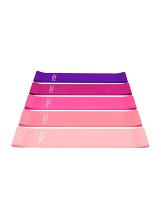 5-Piece Resistance Loop Exercise Bands With Carry Bag Set 12x2inch 12x2inch - v1665065933/N37845228A_1