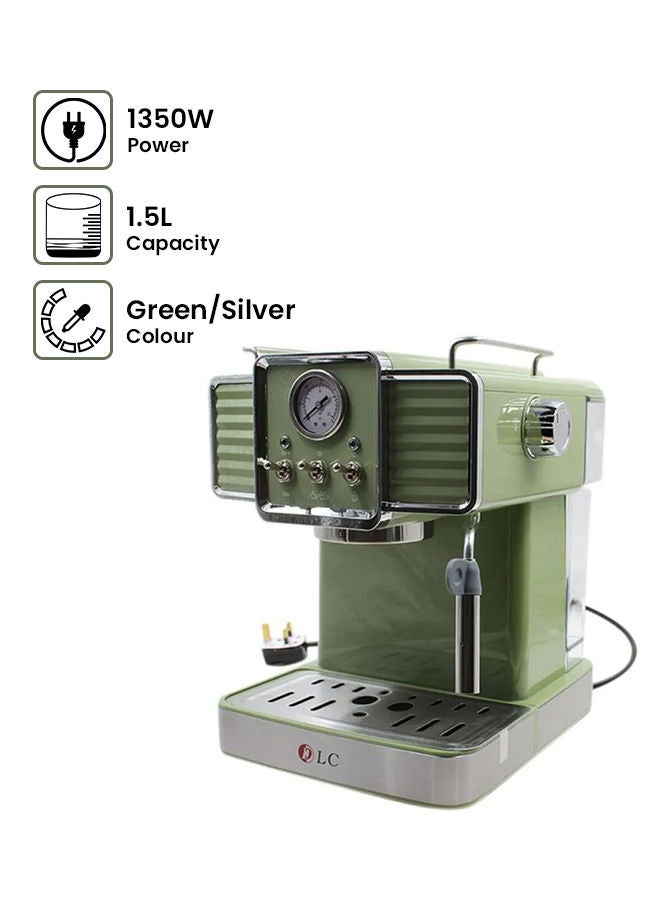 Espresso Coffee Machine 1.5 L 1350 W DLC-CM7311 Green/Silver - v1665065935/N39323314A_1