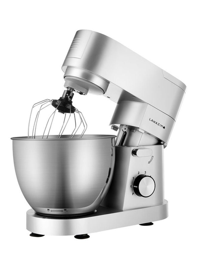 LAWAZIM 3-In-1 Professional Electric Dough Stand With Mixer Grinder And Juicer 5.5L 1200W 5.5 L 1200.0 W 05-2162-02 Silver  - Image 2