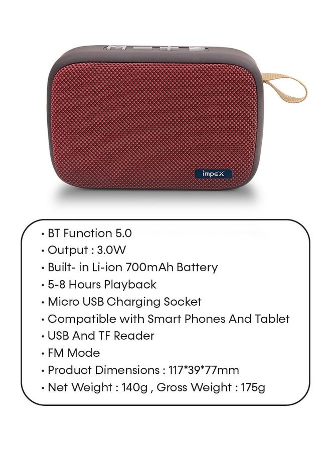 Impex - 3.0W Bluetooth Speaker Blue Blast Multicolour - Image 1