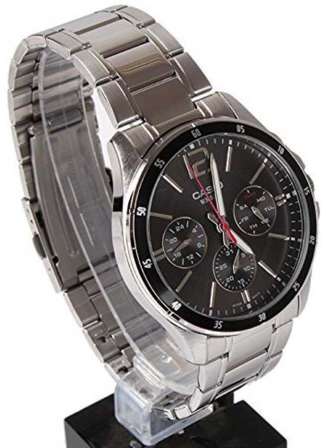 CASIO - Men's Water Resistant Chronograph Watch MTP-1374D-1AVDF - 44 mm - Silver - Image 1