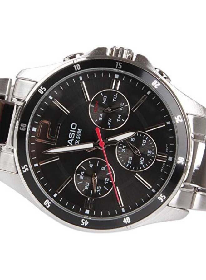 CASIO - Men's Water Resistant Chronograph Watch MTP-1374D-1AVDF - 44 mm - Silver - Image 1