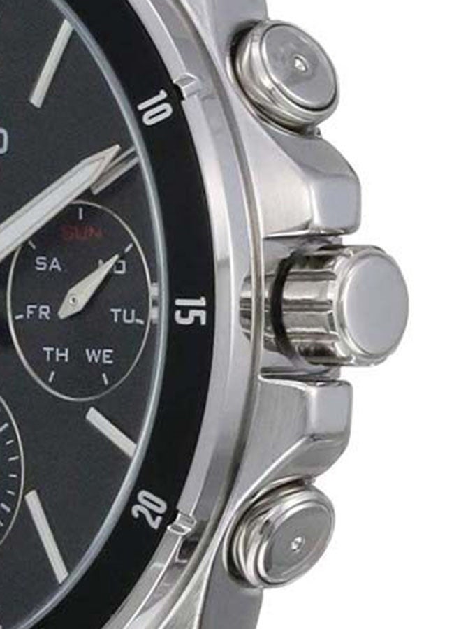 CASIO - Men's Water Resistant Chronograph Watch MTP-1374D-1AVDF - 44 mm - Silver - Image 1