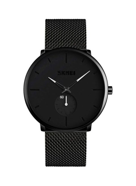 Men's Water Resistant Metal Analog Watch 9185 - 39 mm - Black