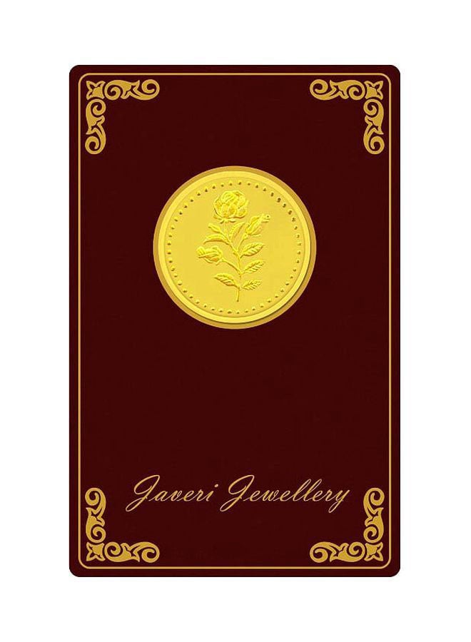 Javeri Jewellery 24 Karat 3g Gold Flower Design Coin  - Image 2