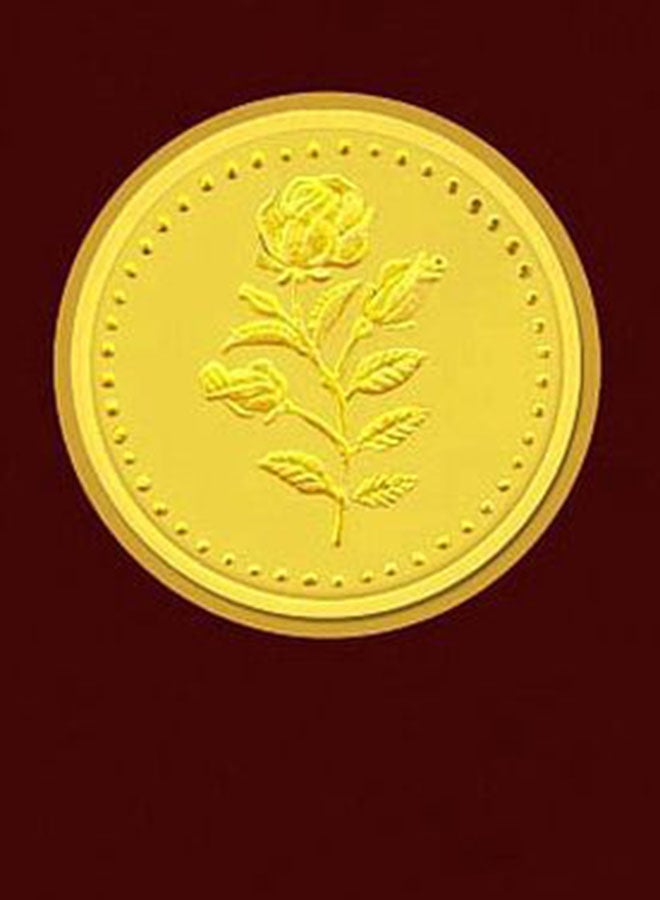 Javeri Jewellery 24 Karat 3g Gold Flower Design Coin  - Image 3