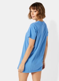 Sivvi x D'Atelier Eco-Friendly Logo Loungewear Nightshirt Light Blue  - Image 2