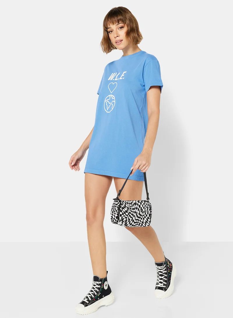 Sivvi x D'Atelier Eco-Friendly Logo Loungewear Nightshirt Light Blue