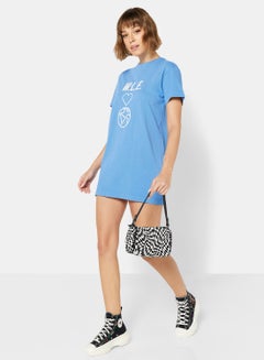 Sivvi x D'Atelier Eco-Friendly Logo Loungewear Nightshirt Light Blue  - Image 4
