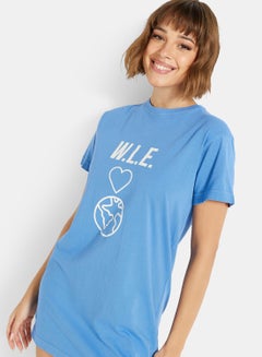 Sivvi x D'Atelier Eco-Friendly Logo Loungewear Nightshirt Light Blue  - Image 3