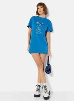 Sivvi x D'Atelier Eco-Friendly Graphic Loungewear Nightshirt Blue  - Image 4