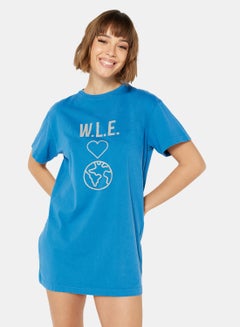 Sivvi x D'Atelier Eco-Friendly Graphic Loungewear Nightshirt Blue  - Image 1