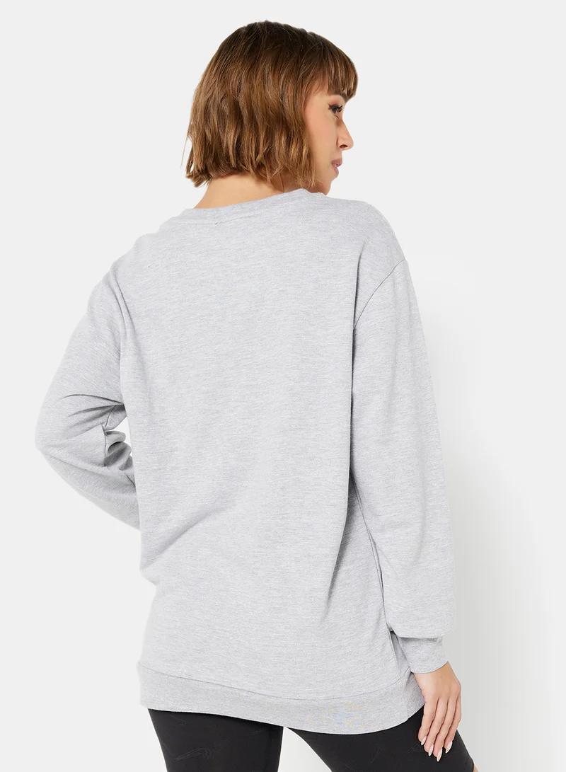 High Streets Printed Sweatshirt Grey