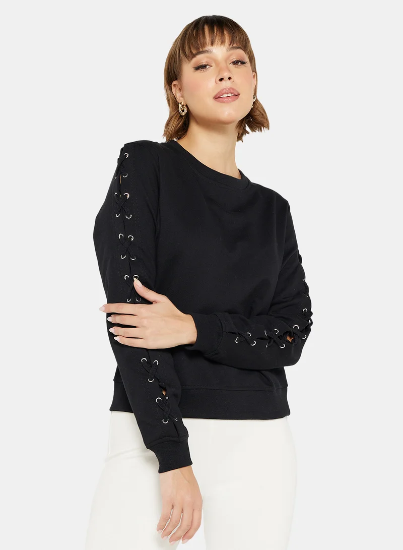 BRAVE SOUL Basic Sweatshirt Black