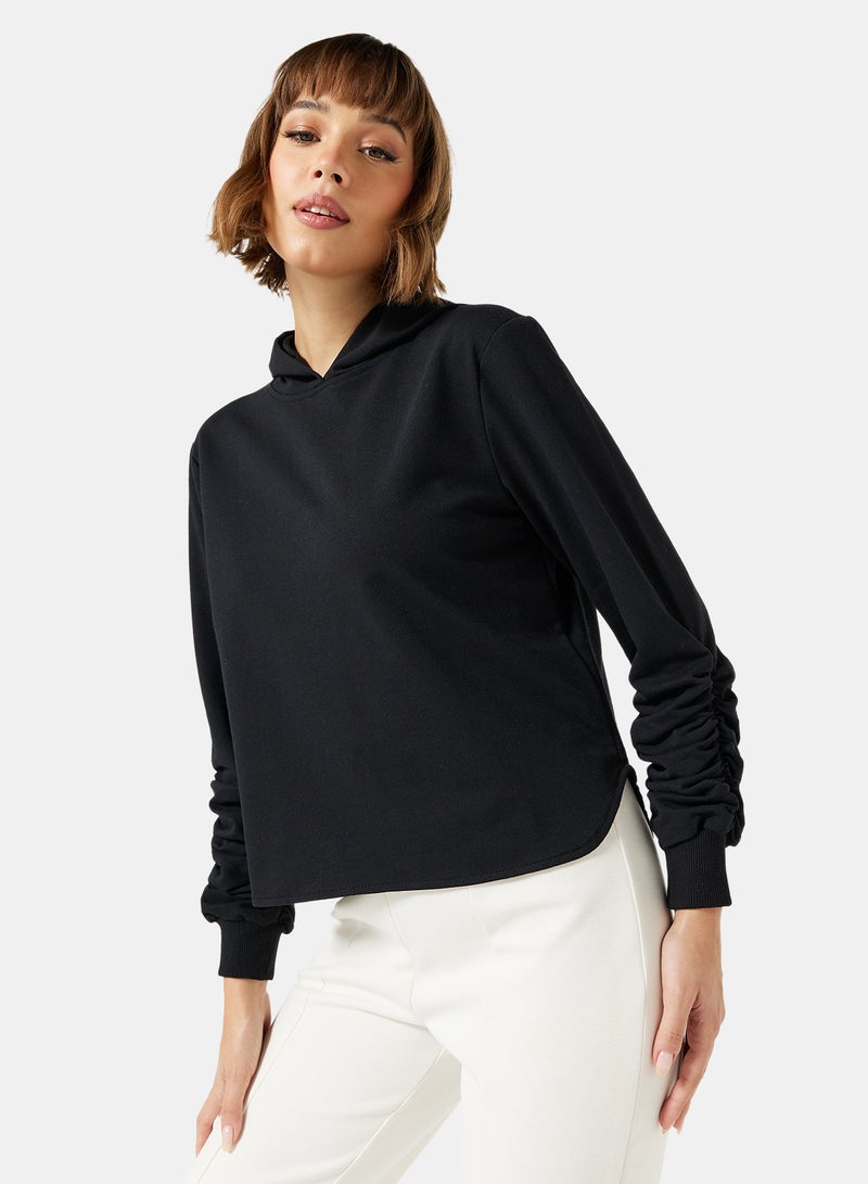 trendyol - Plain Long Sleeve Sweatshirt Black - Image 1