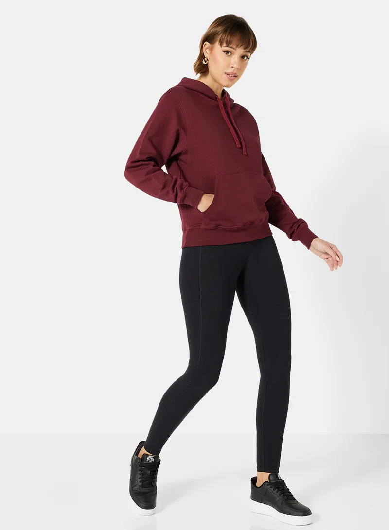 ليس جيرلز ليس بويز Basic Logo Hoodie Maroon