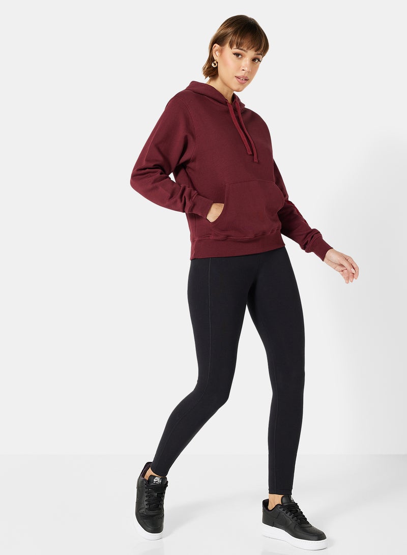 Les Girls Les Boys - Basic Logo Hoodie Maroon - Image 1