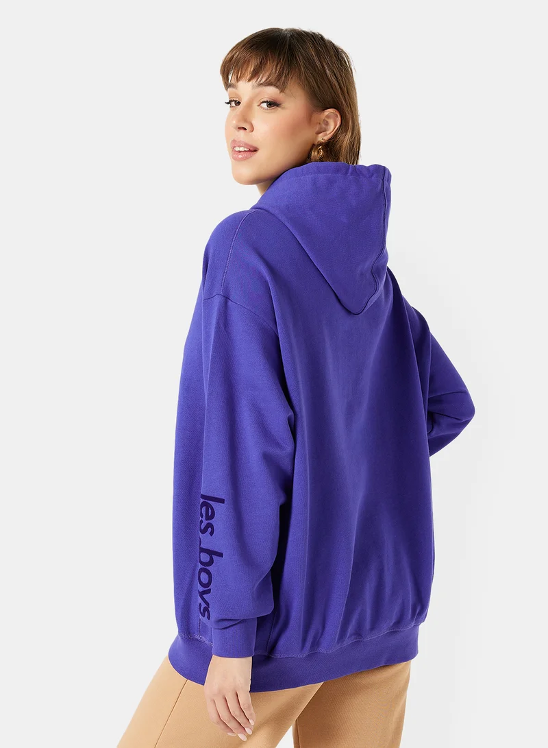 ليس جيرلز ليس بويز Basic Oversized Hoodie Blue