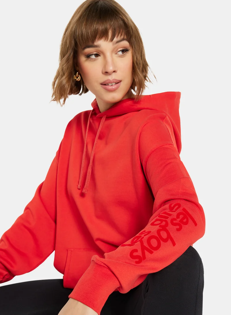 ليس جيرلز ليس بويز Basic Oversized Hoodie Red