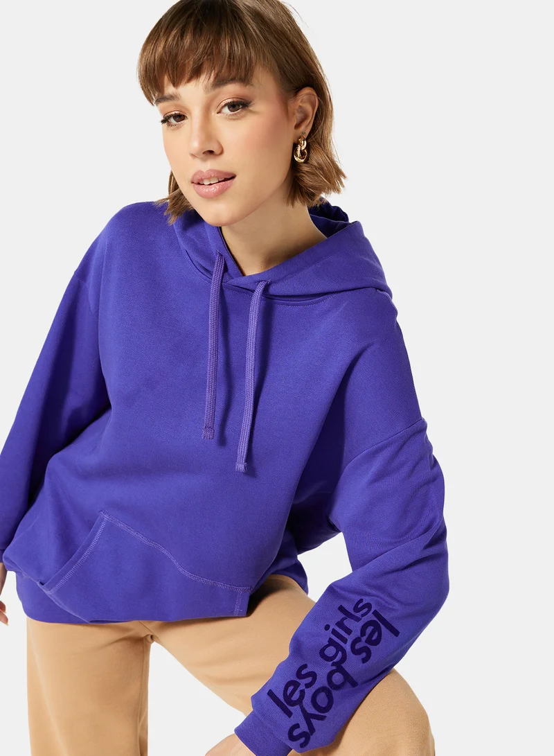 ليس جيرلز ليس بويز Basic Oversized Hoodie Blue