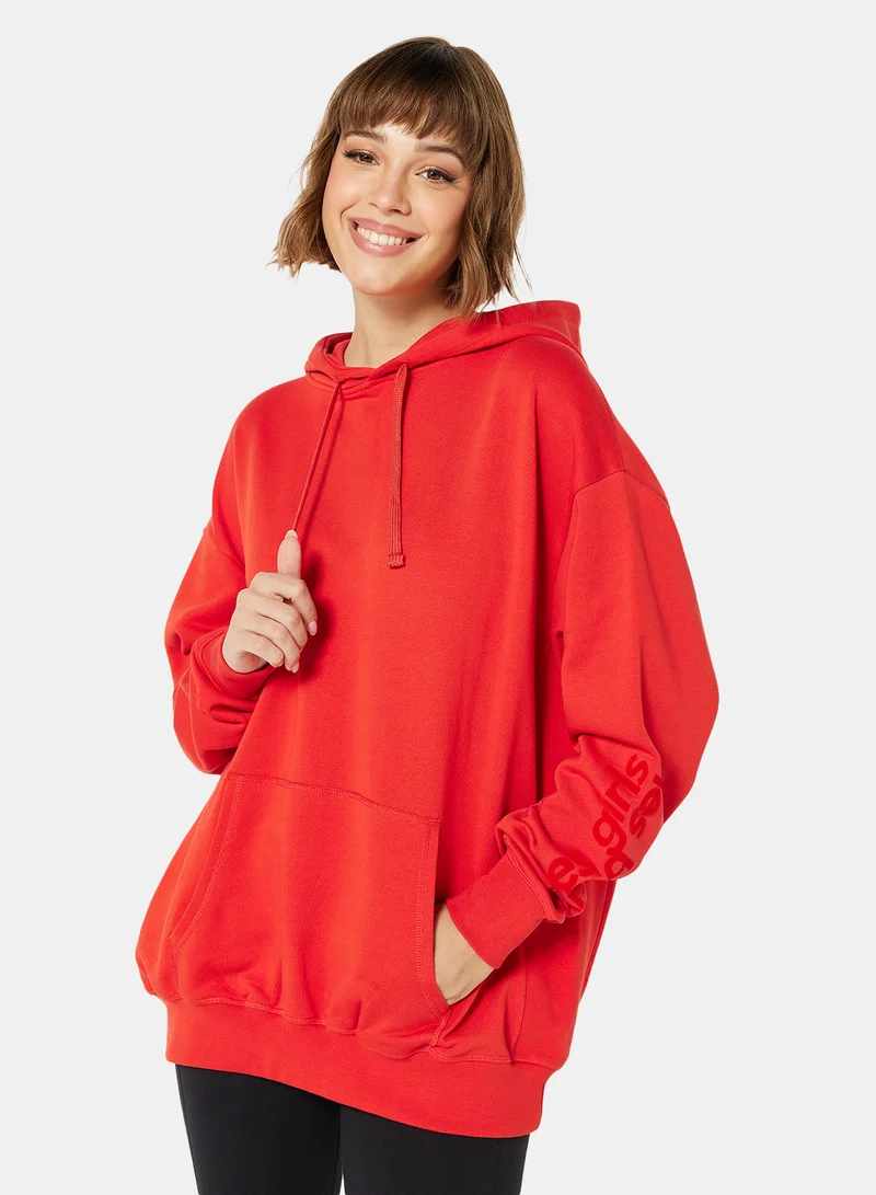 ليس جيرلز ليس بويز Basic Oversized Hoodie Red