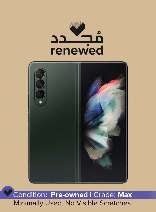 سامسونج Renewed - Galaxy Z Fold 3 5G Dual SIM Phantom Green 12GB RAM 256GB - International Version - Image 1