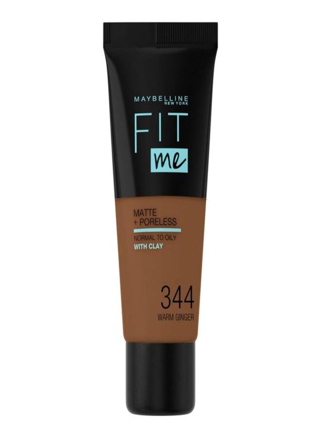 Fit Me Matte And Poreless Foundation 344 Warm Ginger