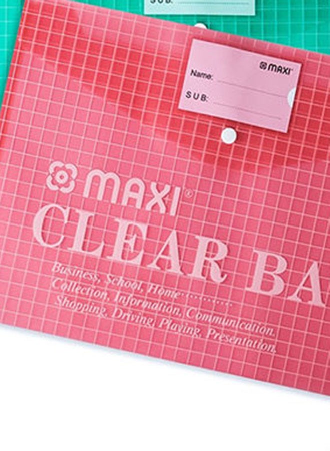 Maxi 6-Piece Document Bags Yellow/Blue/Clear/Green/Red  - Image 3
