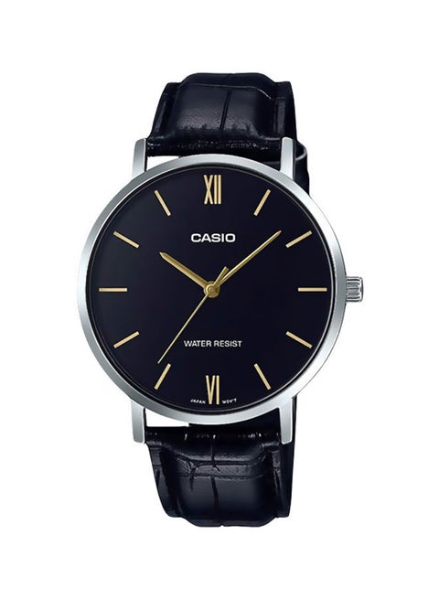 Men's Enticer Series Water Resistant Analog Watch MTP-VT01L-1BUDF - 40 mm - Black