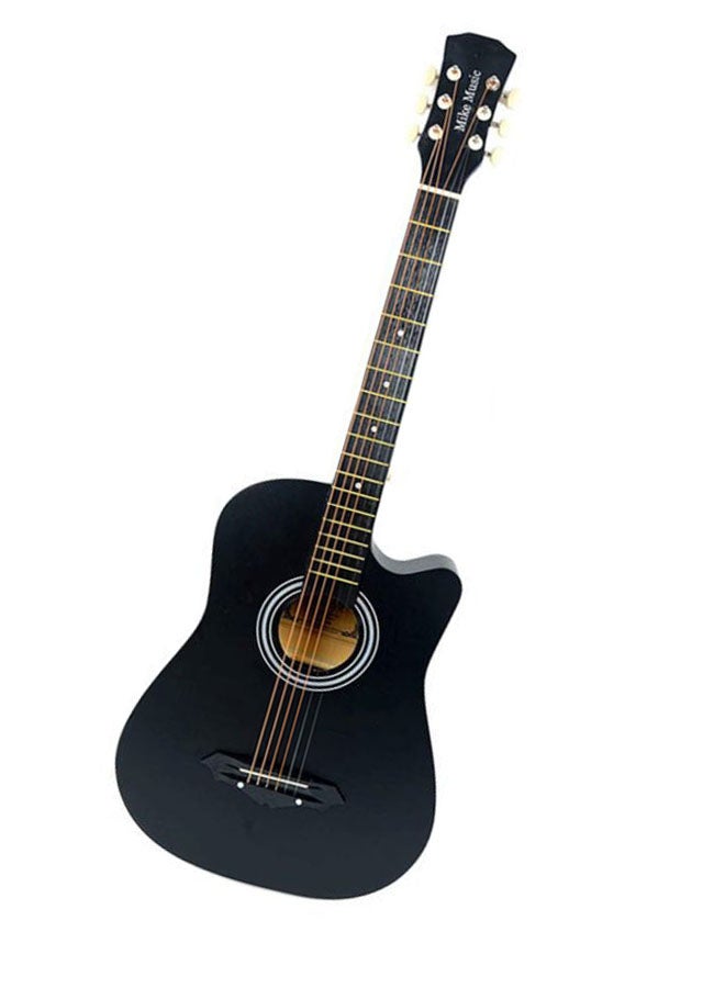 Mike Music Acoustic Guitar 38-Inch Black vinyl  - Image 4