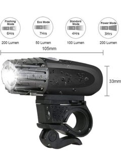 Rock Pow Bike Lights, USB Rechargeable Bike Lights Set, Cycle Lights with 4 Modes, IP65 Waterproof Bicycle Lights, 1 Headlight and 2 Taillights, Easy to Fit 11.2 x 8 x 5.8cm 11.2 x 8 x 5.8cm  - Image 4