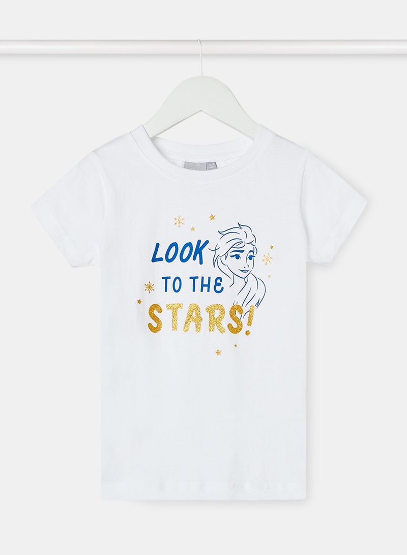 NEON Short Sleeve T-Shirt Bright White  - Image 1