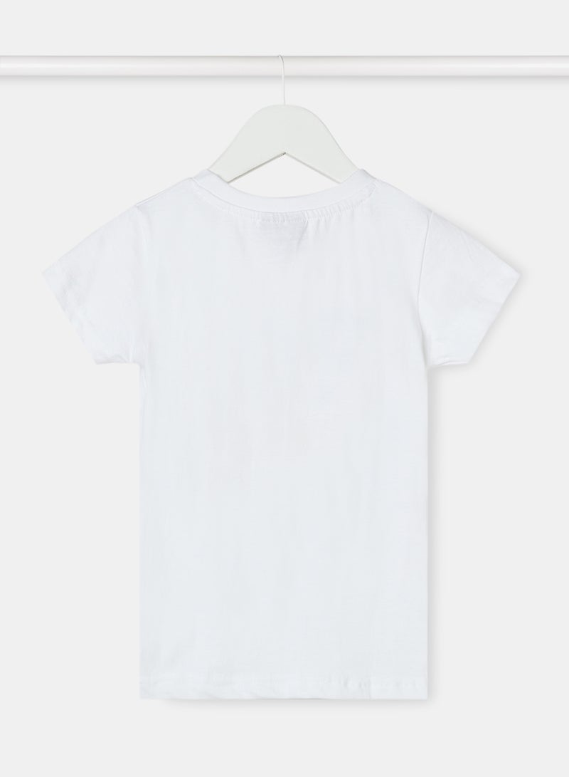 NEON Short Sleeve T-Shirt Bright White  - Image 2