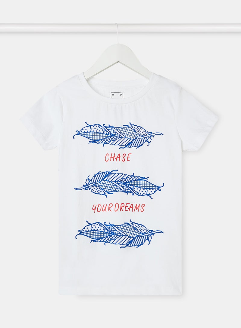 NEON Short Sleeve T-Shirt Pure White  - Image 1