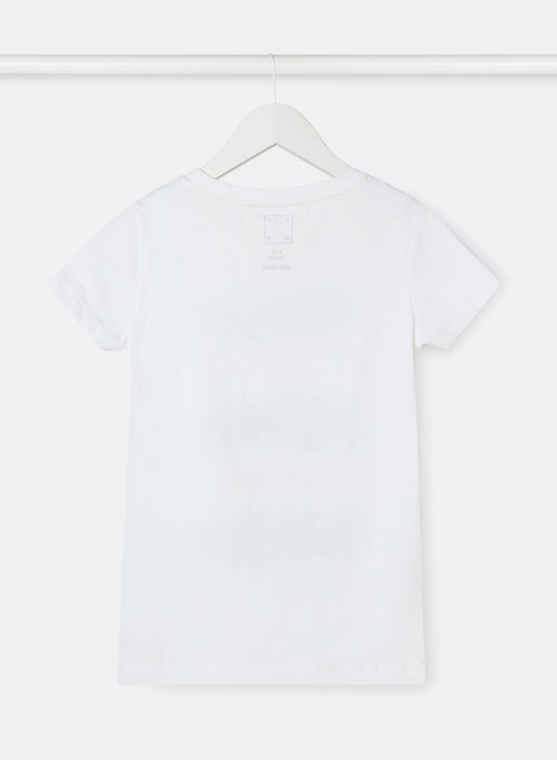 NEON Short Sleeve T-Shirt Pure White  - Image 2