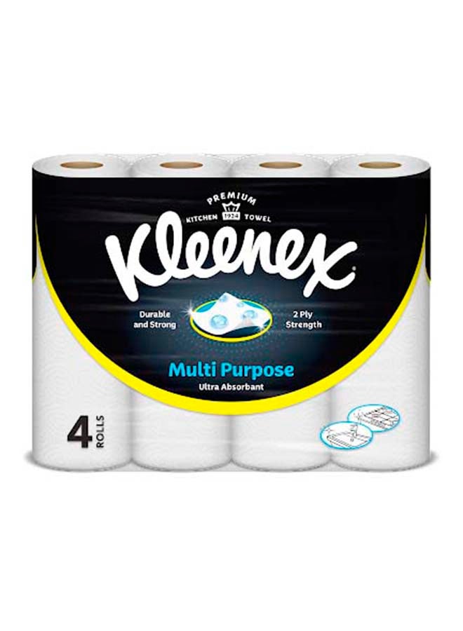 Kleenex Multi Purpose House Hold Kitchen Towel 40 Sheets 4 Rolls White  - Image 1