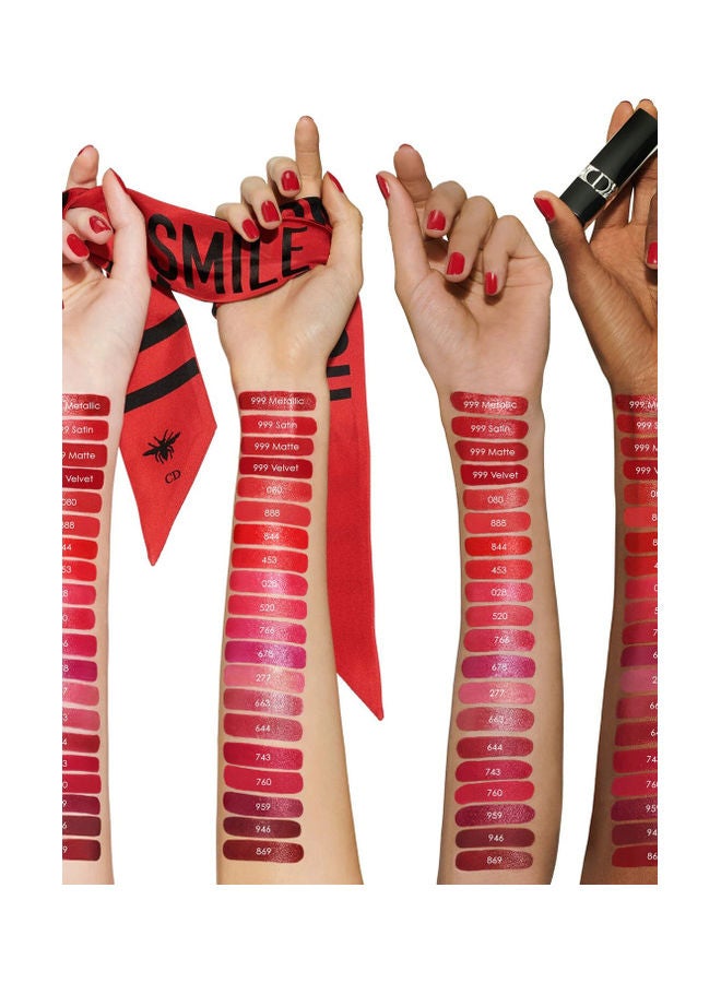 Dior - Rouge Dior Refillable Lipstick 999 Velvet Red - Image 1