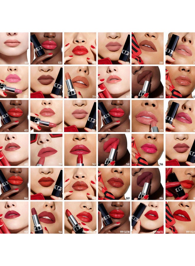 Dior - Rouge Dior Refillable Lipstick 999 Velvet Red - Image 1