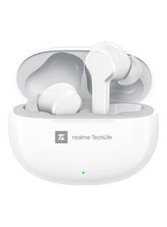 realme BudsT100 Water Resistant Bluetooth Earbuds With Microphone Active Noise Cancellation and ENC For Calls White  - Image 1
