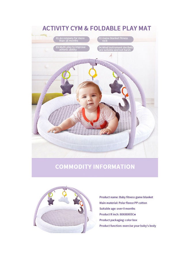 كيدل سجادة لعب للأطفال قابلة للطي لصالة الألعاب الرياضية مع بطانية زحف مقاس 88*88*65 سم 88*88*65سم - Image 2