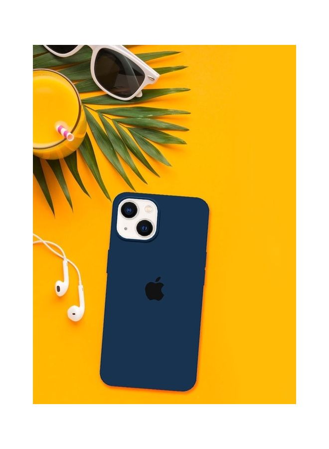 MARGOUN - Silicone Cover Liquid Gel Soft Ultra Slim Shockproof Back Case Cover Full Body Protection For Apple iPhone 14 6.1 inch Dark Blue - Image 1
